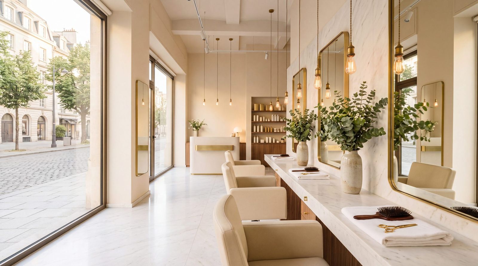 Modern salon interior